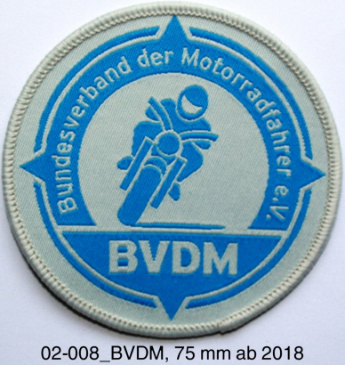 Aufnäher BVDM Neu ab 2018