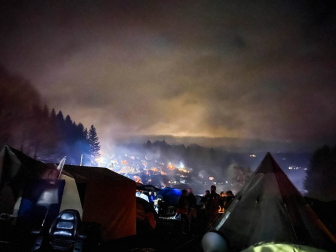 Elefantentreffen bei Nacht